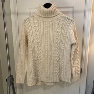 Ann Taylor | Cable Knit Turtleneck Sweater | M
